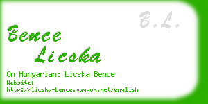 bence licska business card